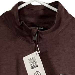 Member's Mark Men's Favorite Soft Quarter Zip Size Small Brown Pullover NWT